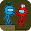 Red and Blue Stickman